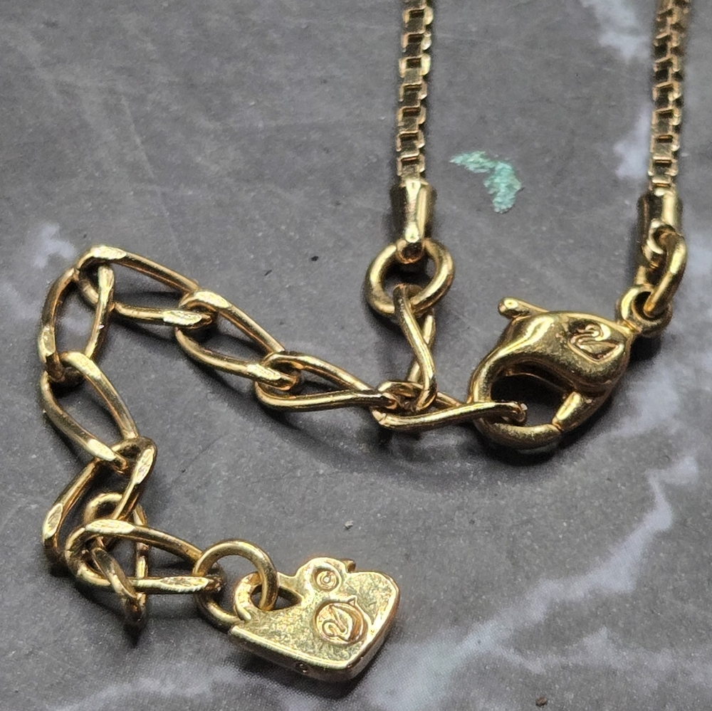 Pre-Loved Swarovski "Dance" Sliding Two Tone Crystal Pendant Box Chain Necklace - Picture 5 of 7